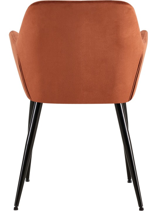 Bezoekersstoel Emia fluweel, bruin Bezoekersstoel Emia fluweel, bruin