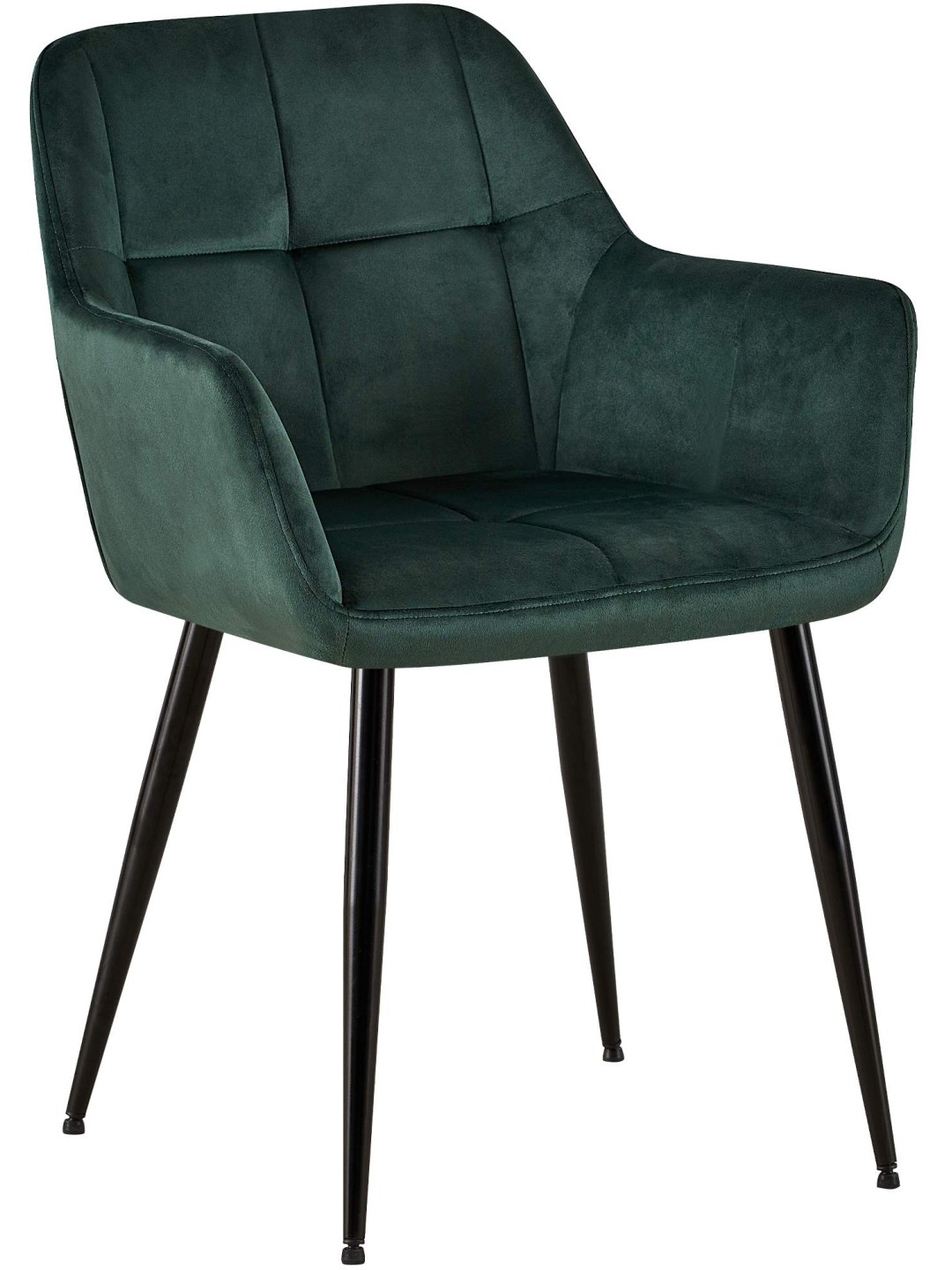 Bezoekersstoel Emia fluweel, groen