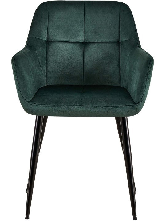Bezoekersstoel Emia fluweel, groen Bezoekersstoel Emia fluweel, groen