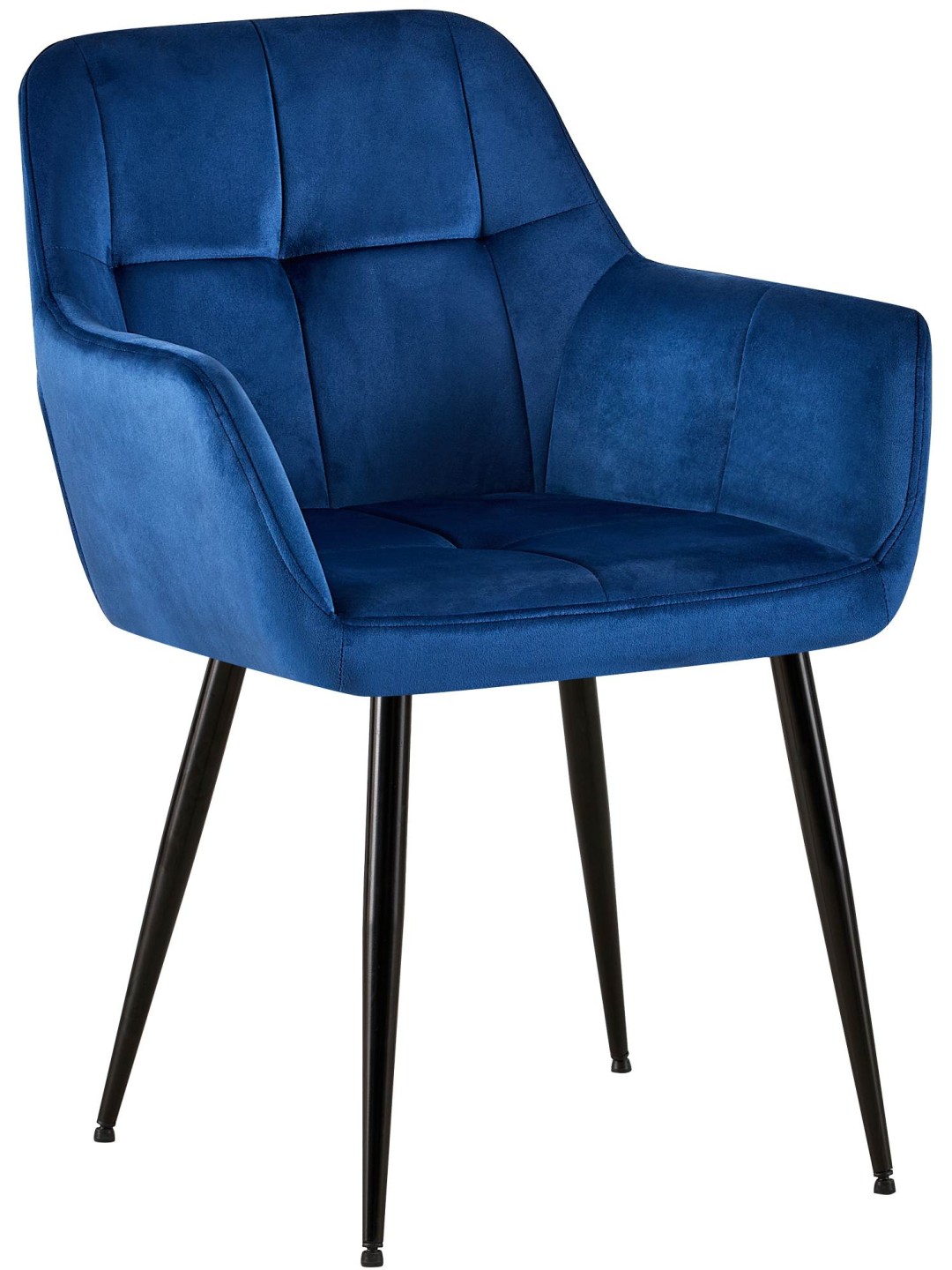 Bezoekersstoel Emia fluweel, blauw