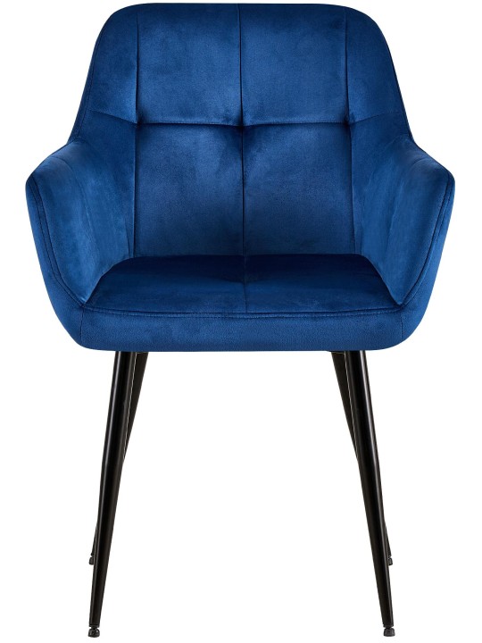 Bezoekersstoel Emia fluweel, blauw Bezoekersstoel Emia fluweel, blauw