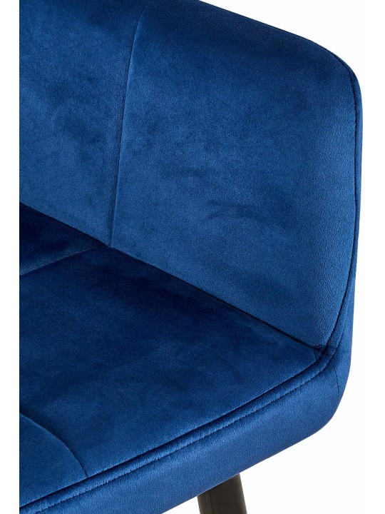 Bezoekersstoel Emia fluweel, blauw Bezoekersstoel Emia fluweel, blauw