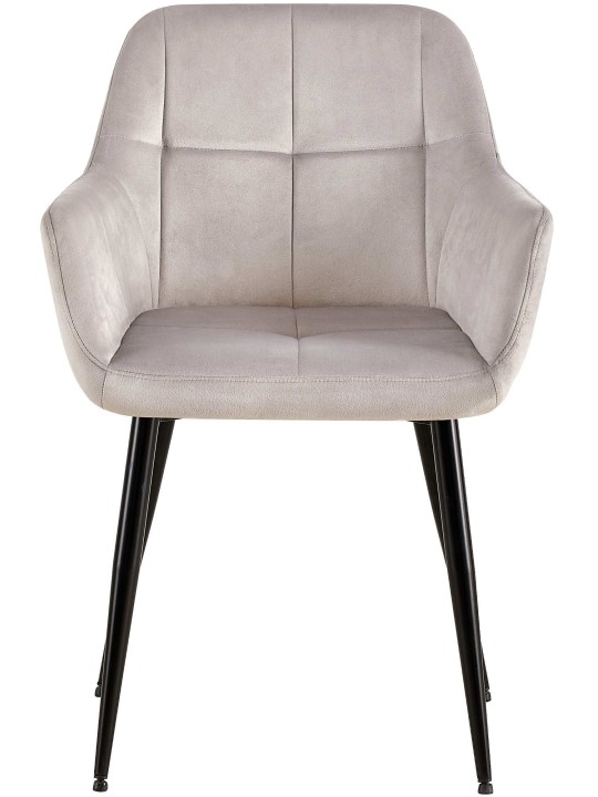 Bezoekersstoel Emia fluweel, lichtgrijs Bezoekersstoel Emia fluweel, lichtgrijs