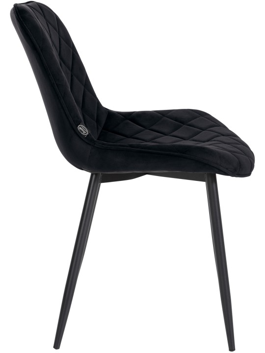 Set van 4 stoelen Springs Velvet, zwart