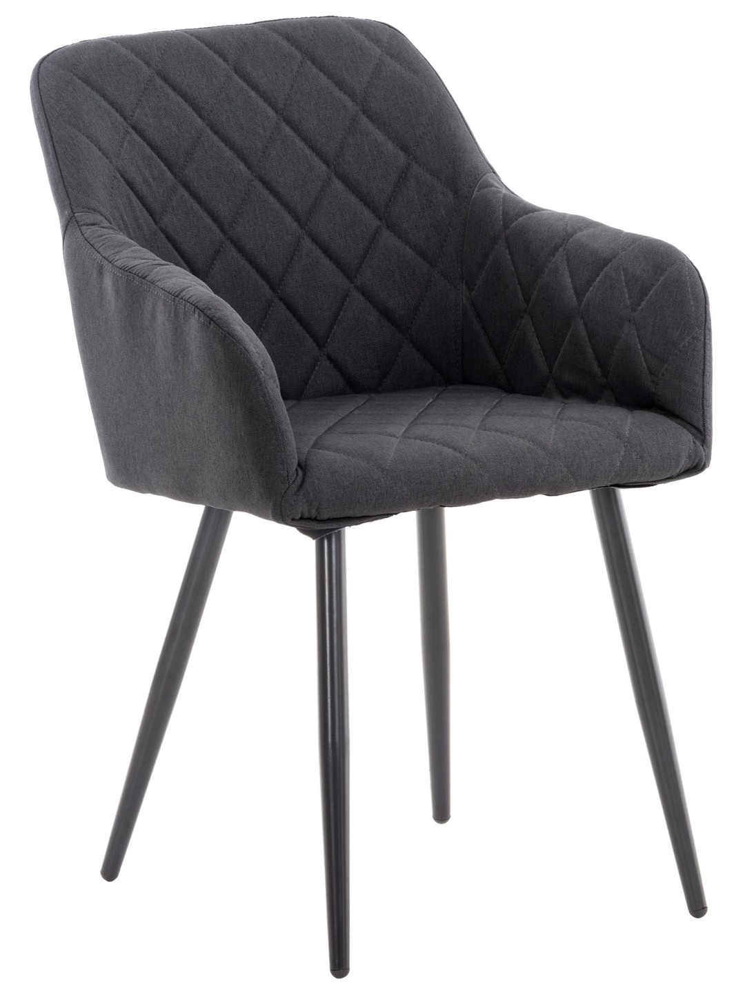 Eetkamerstoel Shila stof, zwart