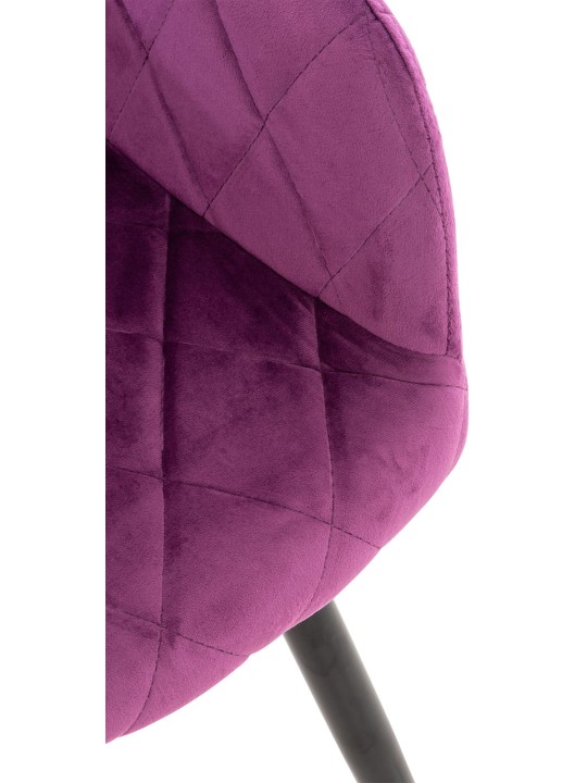 Eetkamerstoel Shila fluweel, lila