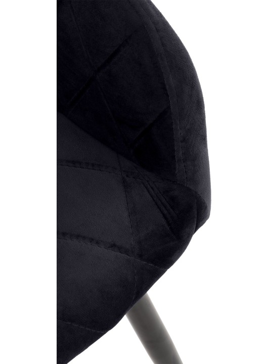 Eetkamerstoel Shila fluweel, zwart