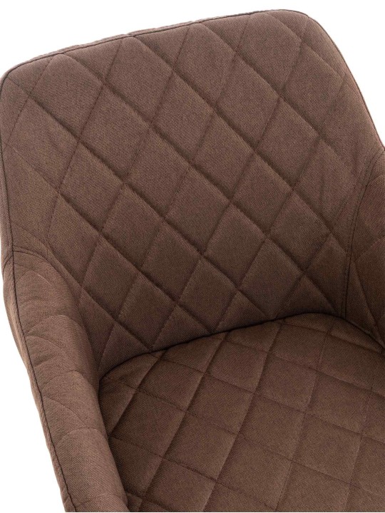 Set van 2 eetkamerstoelen Shila stof, bruin