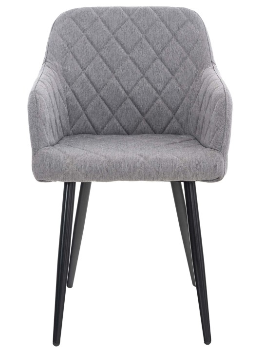 Set van 2 eetkamerstoelen Shila stof, grijs