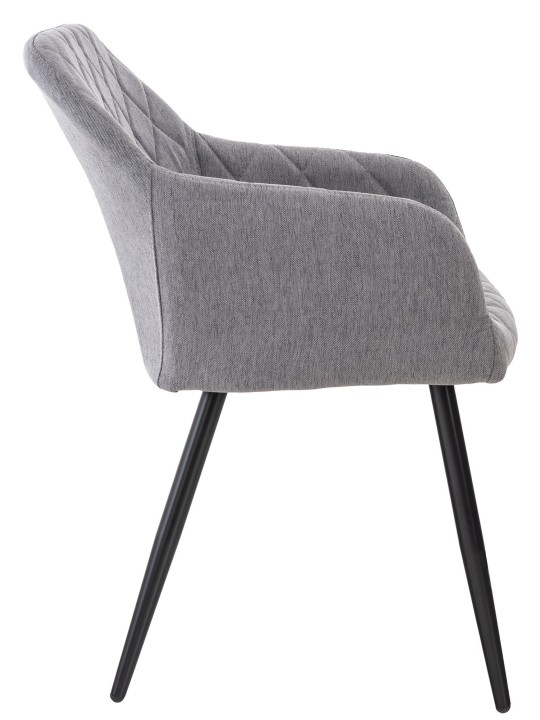Set van 2 eetkamerstoelen Shila stof, grijs