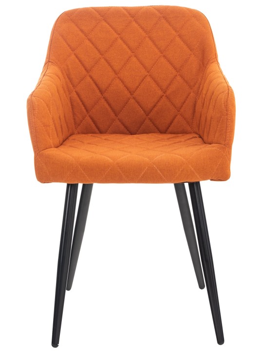 Set van 2 eetkamerstoelen Shila stof, oranje