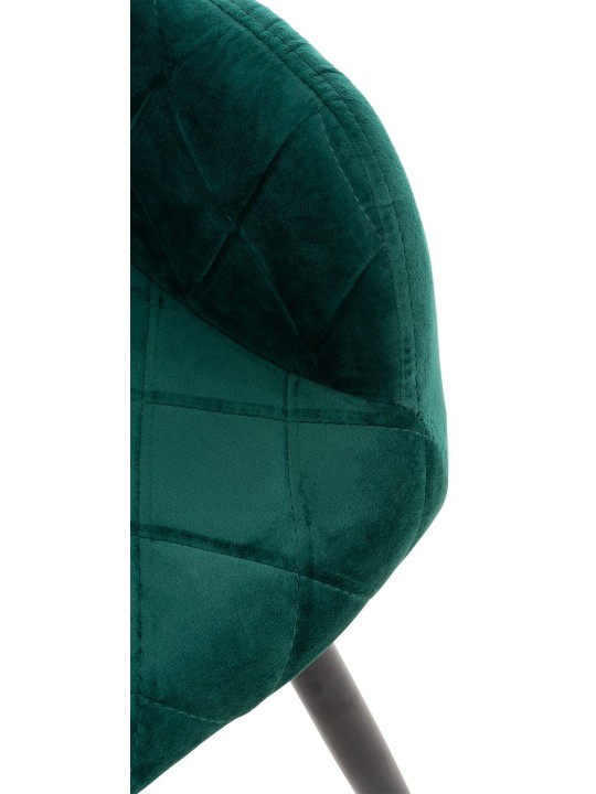 Set van 2 eetkamerstoelen Shila fluweel, groen