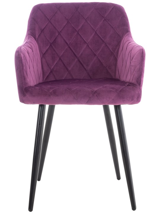 Set van 2 eetkamerstoelen Shila fluweel, lila Set van 2 eetkamerstoelen Shila fluweel, lila