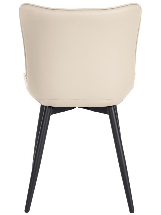 Set van 2 stoelen Largo kunstleer, crème
