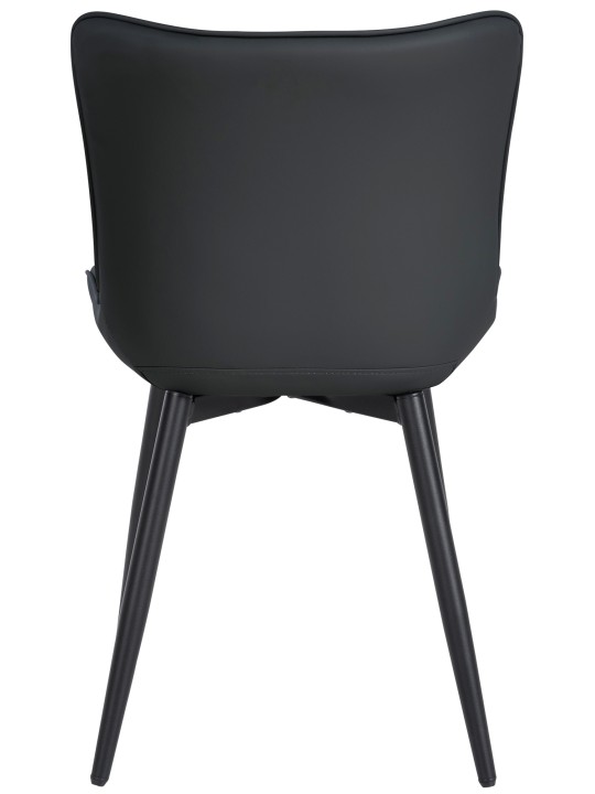 Set van 2 stoelen Largo kunstleer, zwart