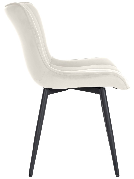 Set van 2 stoelen Largo fluweel, crème