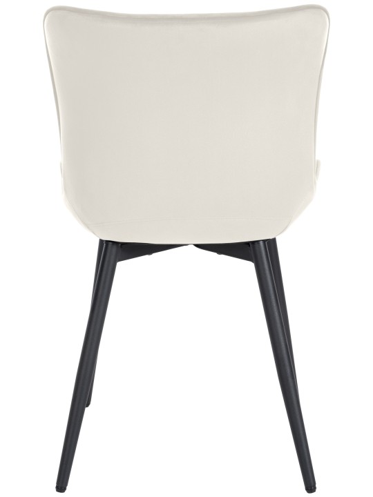 Set van 2 stoelen Largo fluweel, crème