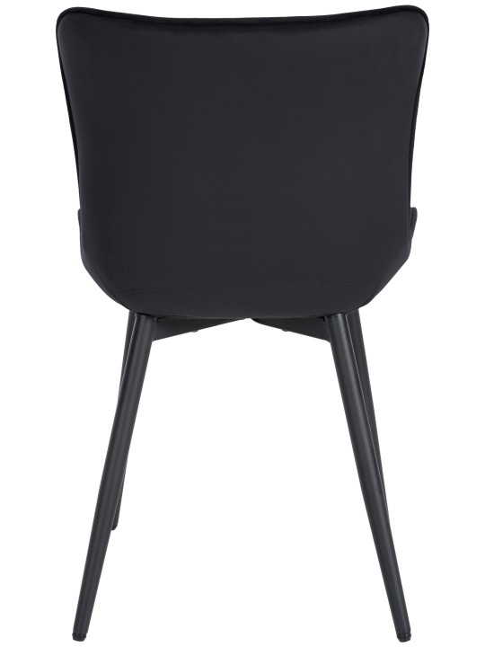 Set van 2 stoelen Largo fluweel, zwart