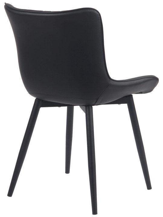 Set van 2 stoelen Brady kunstleer, zwart