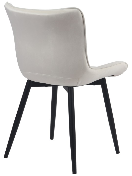 Set van 2 stoelen Brady fluweel, crème