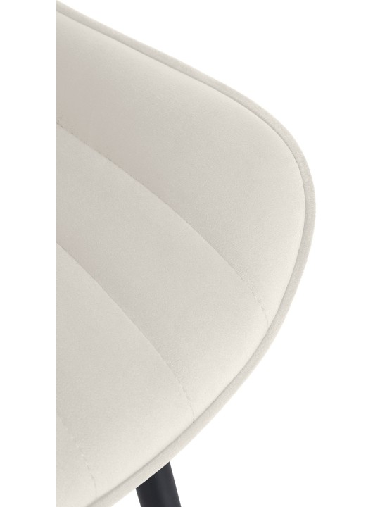 Set van 2 stoelen Brady fluweel, crème