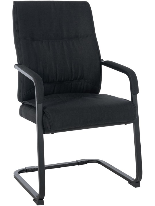 XL bezoekersstoel Anubis stof, zwart/zwart