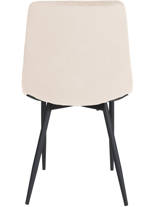 Set van 4 stoelen Telde fluweel, crème