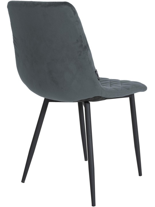 Set van 4 stoelen Telde fluweel, donkergrijs