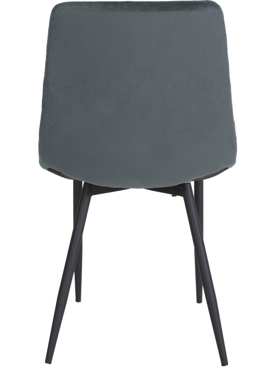 Set van 4 stoelen Telde fluweel, donkergrijs