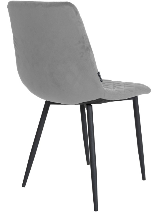 Set van 4 stoelen Telde fluweel, grijs