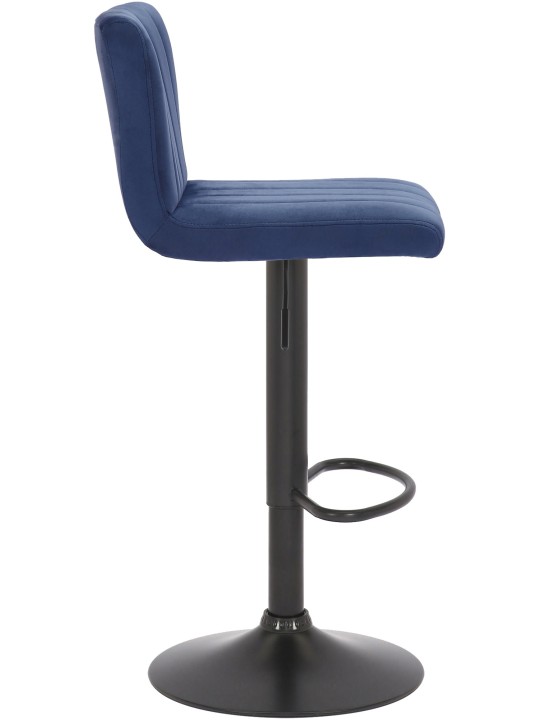 Barkruk Jamie fluweel, blauw