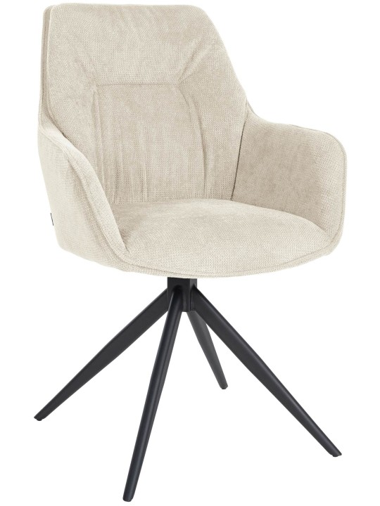 Eetkamerstoel Jules stof, crème