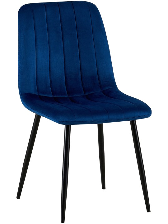Stoel Dijon fluweel, blauw