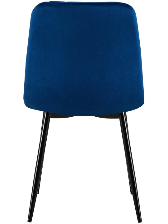 Stoel Dijon fluweel, blauw