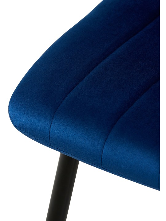 Stoel Dijon fluweel, blauw