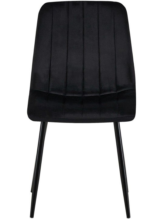 Stoel Dijon fluweel, zwart