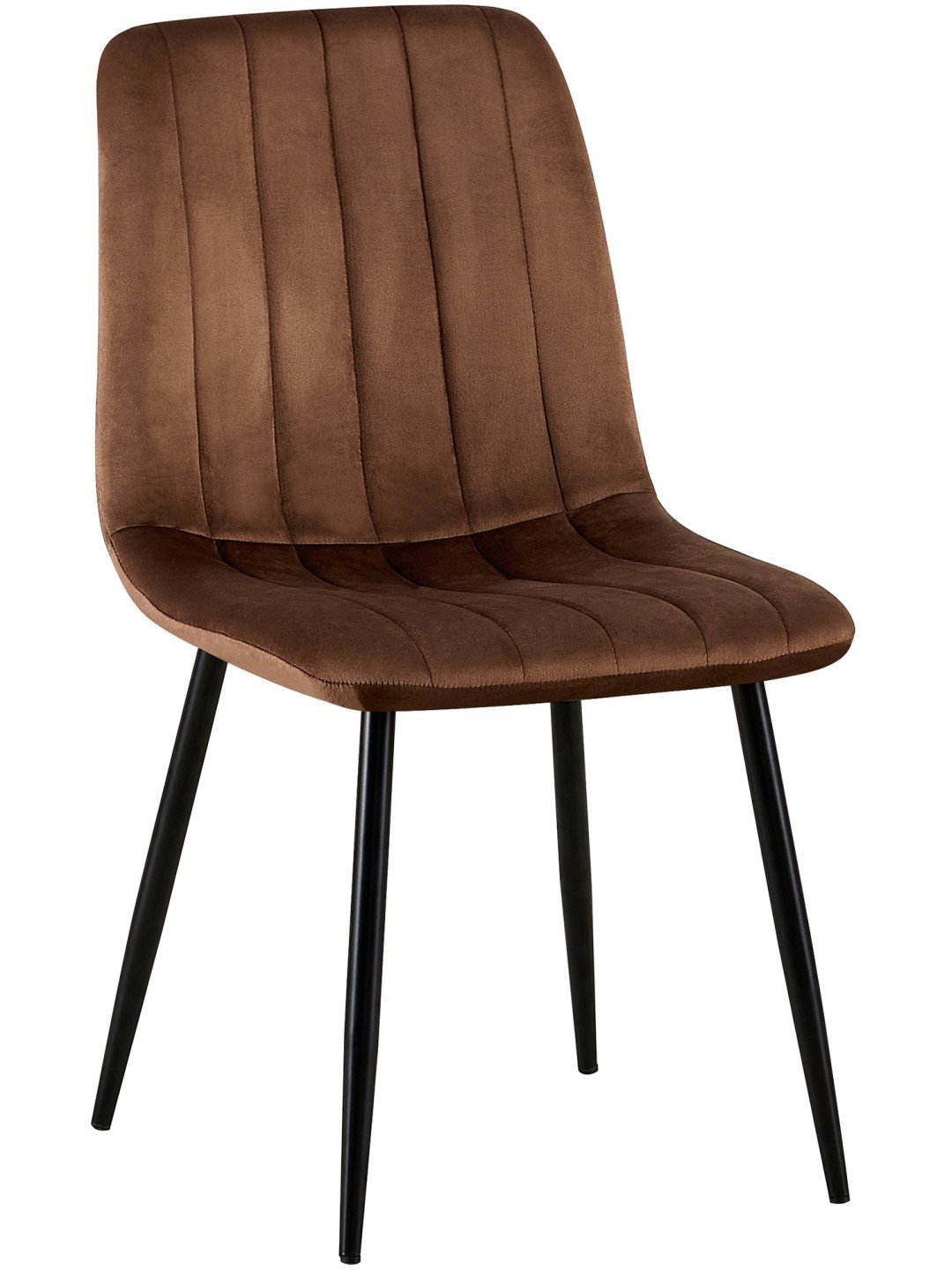 Stoel Dijon fluweel, bruin