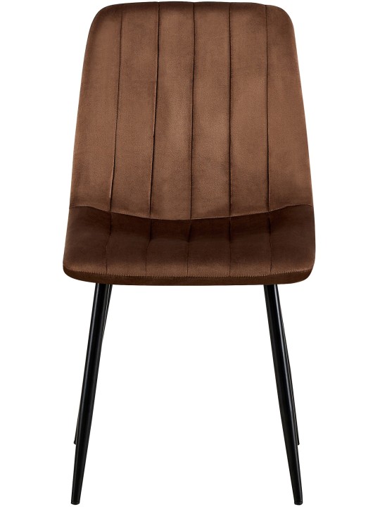Stoel Dijon fluweel, bruin