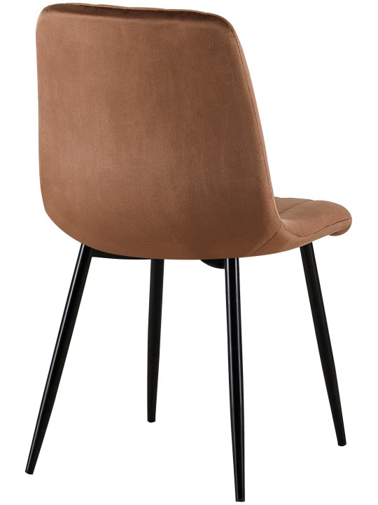 Stoel Dijon fluweel, bruin