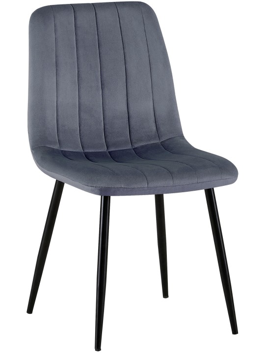 Stoel Dijon fluweel, donkergrijs