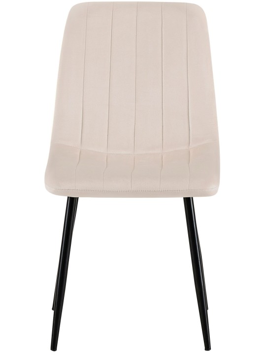 Set van 4 stoelen Dijon fluweel, crème