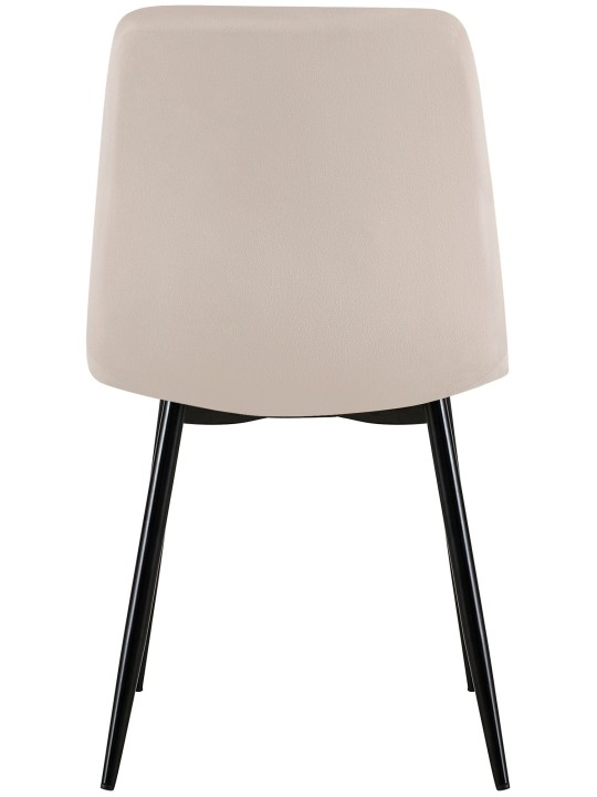 Set van 4 stoelen Dijon fluweel, crème