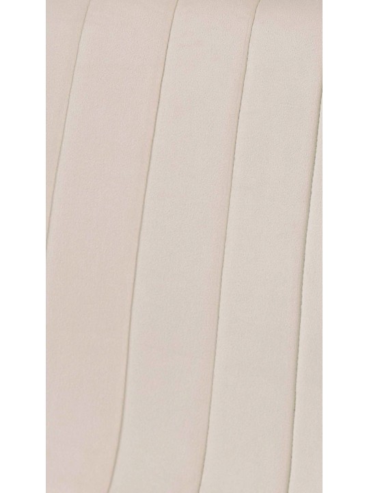 Set van 4 stoelen Dijon fluweel, crème