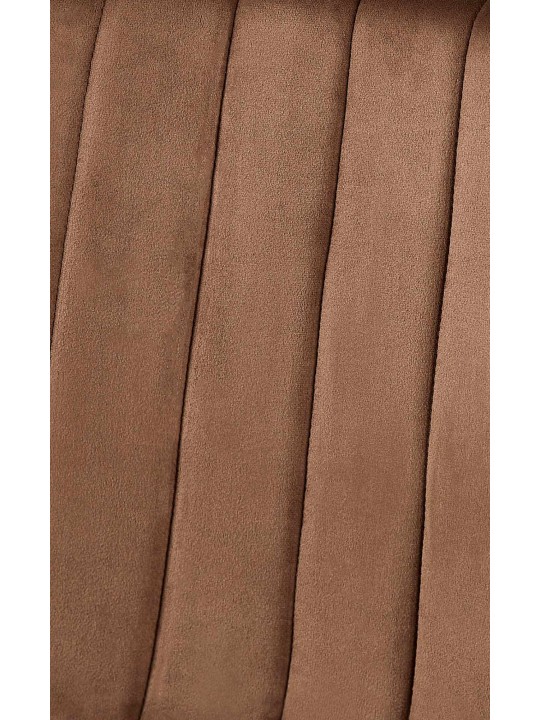 Set van 4 Dijon fluwelen stoelen, bruin