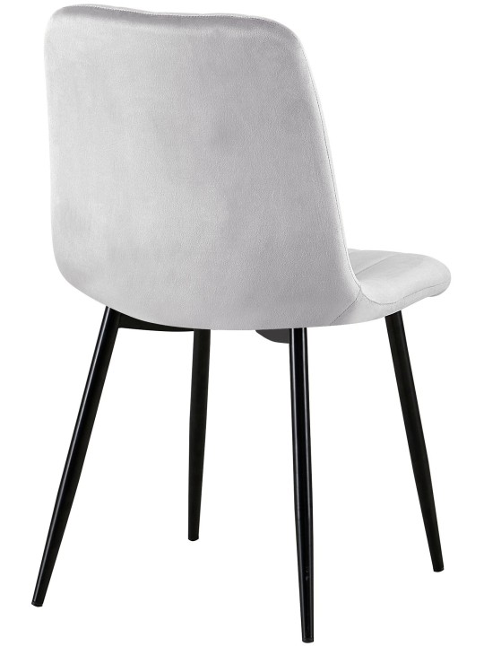 Set van 4 stoelen Dijon fluweel, grijs