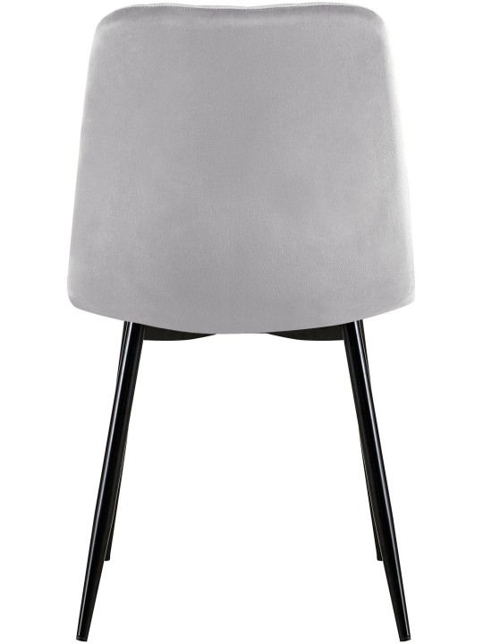 Set van 4 stoelen Dijon fluweel, grijs