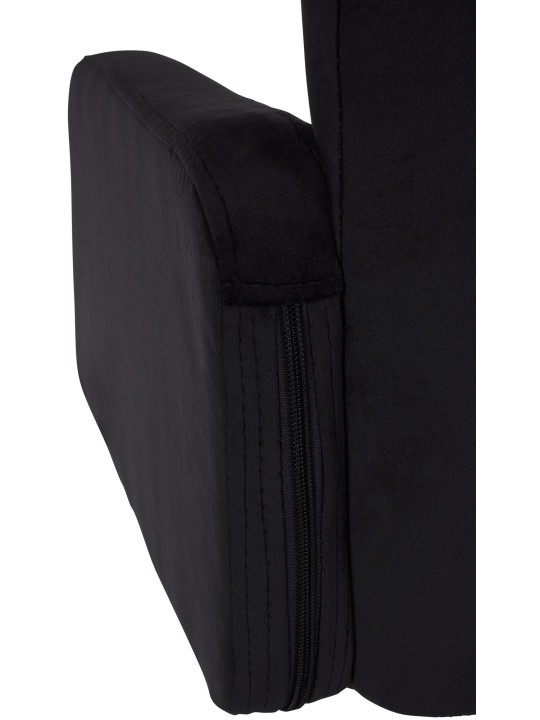 Barkruk Los Angeles fluweel, zwart