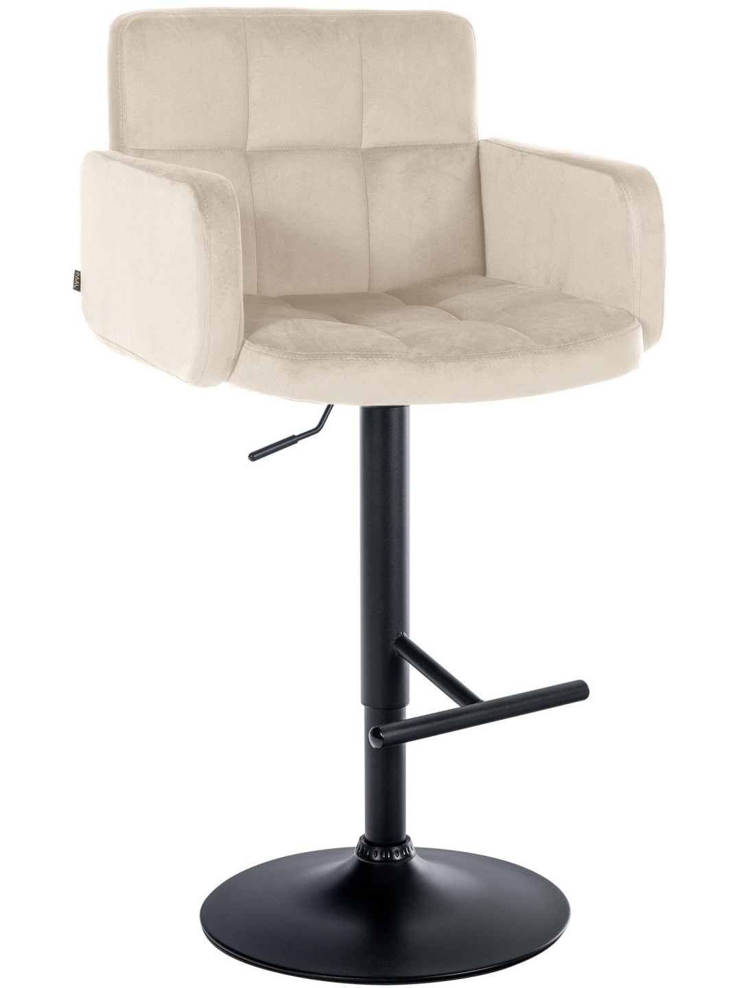 Barkruk Los Angeles fluweel, crème