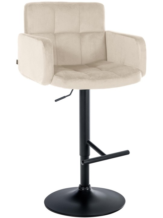 Barkruk Los Angeles fluweel, crème