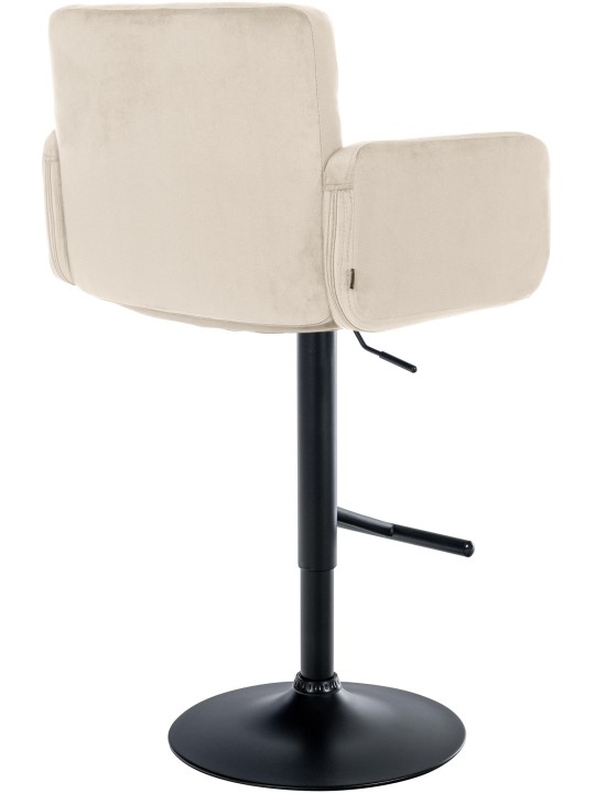 Barkruk Los Angeles fluweel, crème